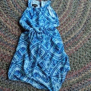 6/25🌺 girls size 7 sheer blue high low dress